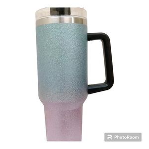 40oz Shiny Tumbler With Lid And Straw,Stainless Steel Thermal Water Bottle pink
